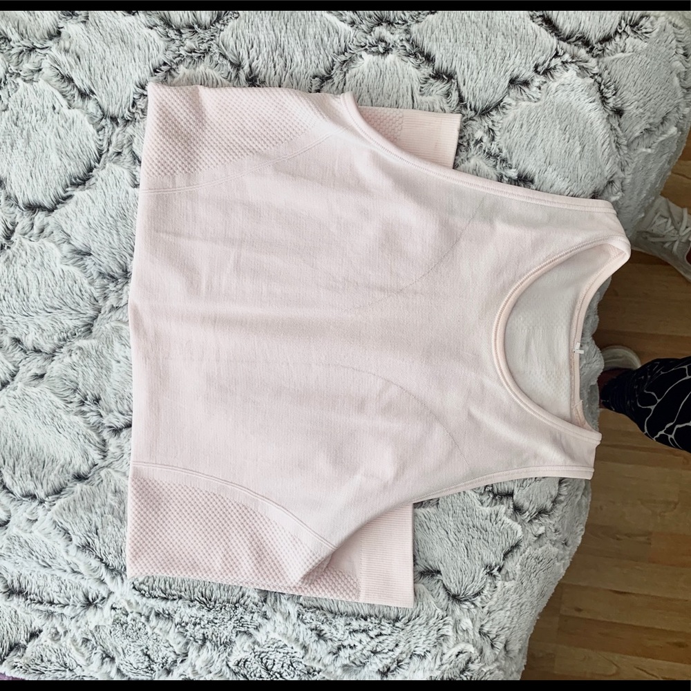 Pale pink lululemon athletic tank size 6